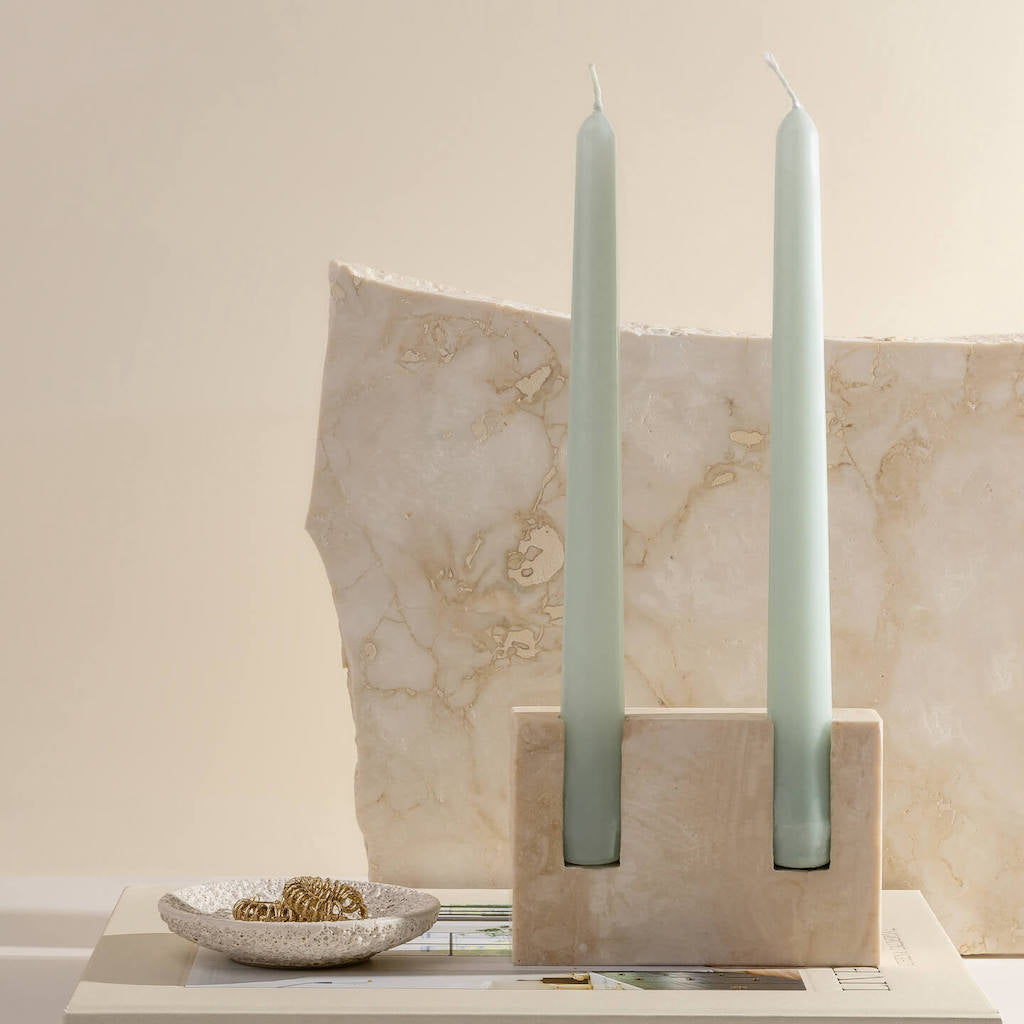 Travertine Candle Holder