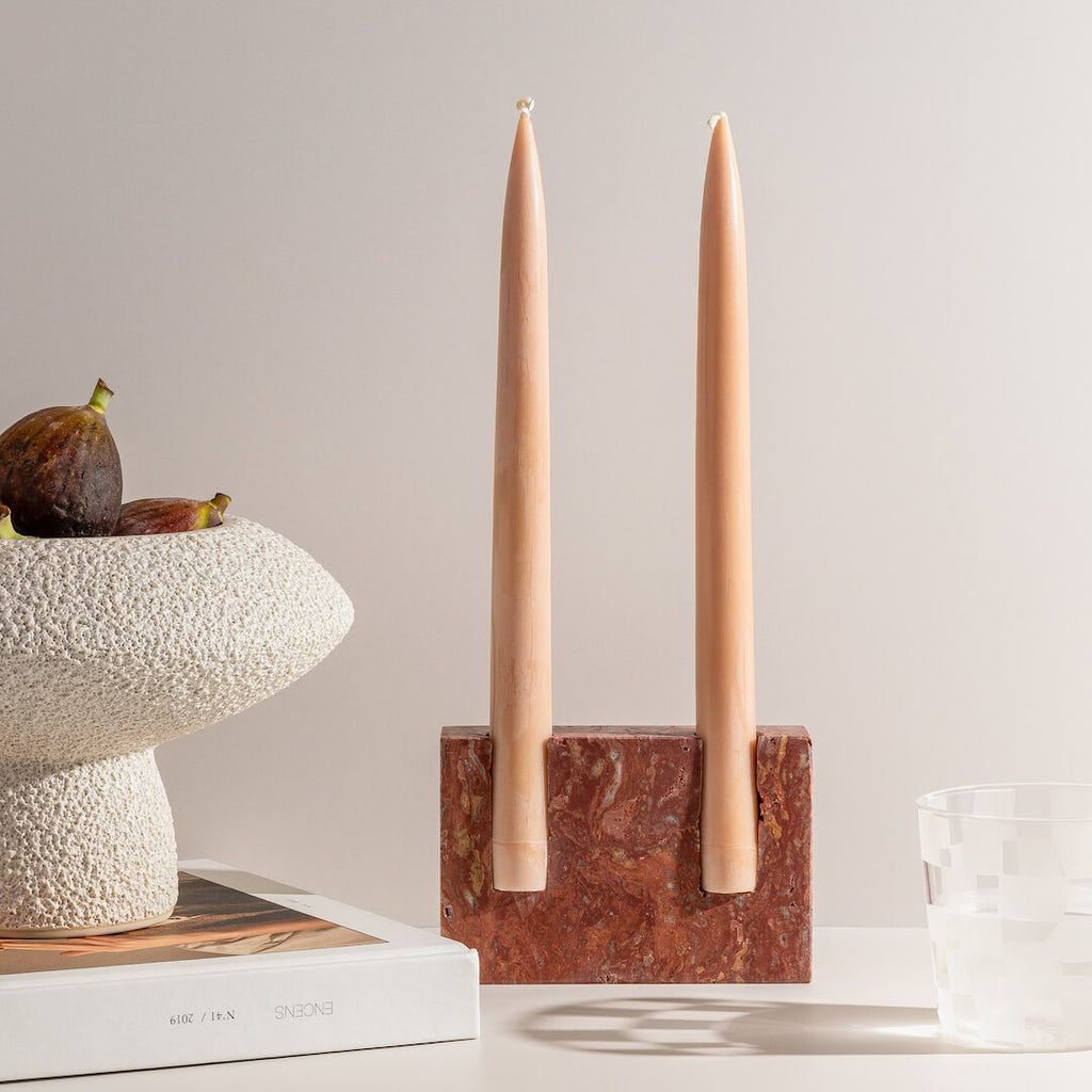 Travertine Candle Holder