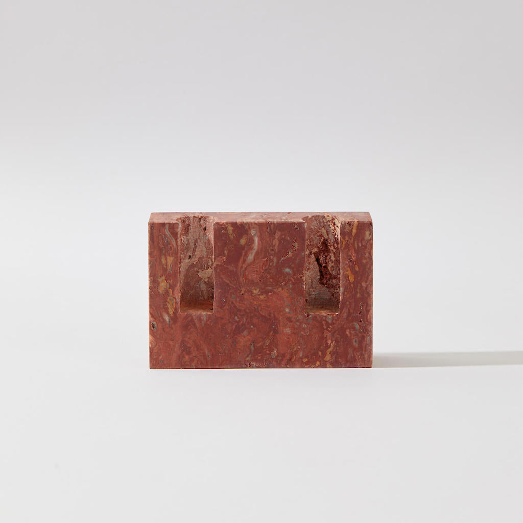 Travertine Candle Holder