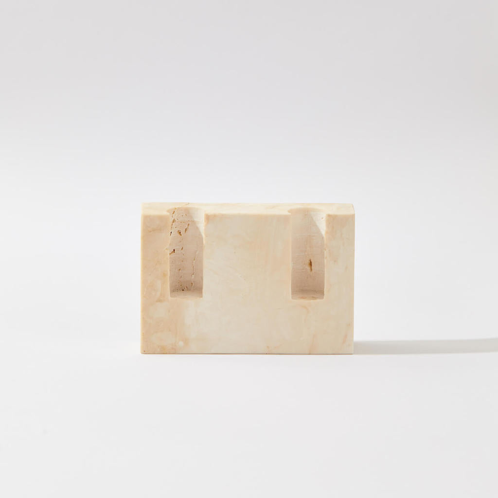 Travertine Candle Holder
