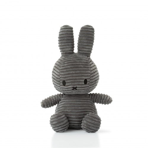 Miffy Sitting Corduroy Plush - Grey