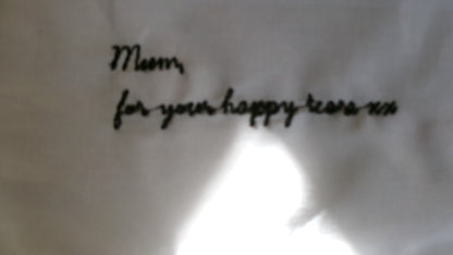 Embroidered Scalloped Keepsake Handkerchief