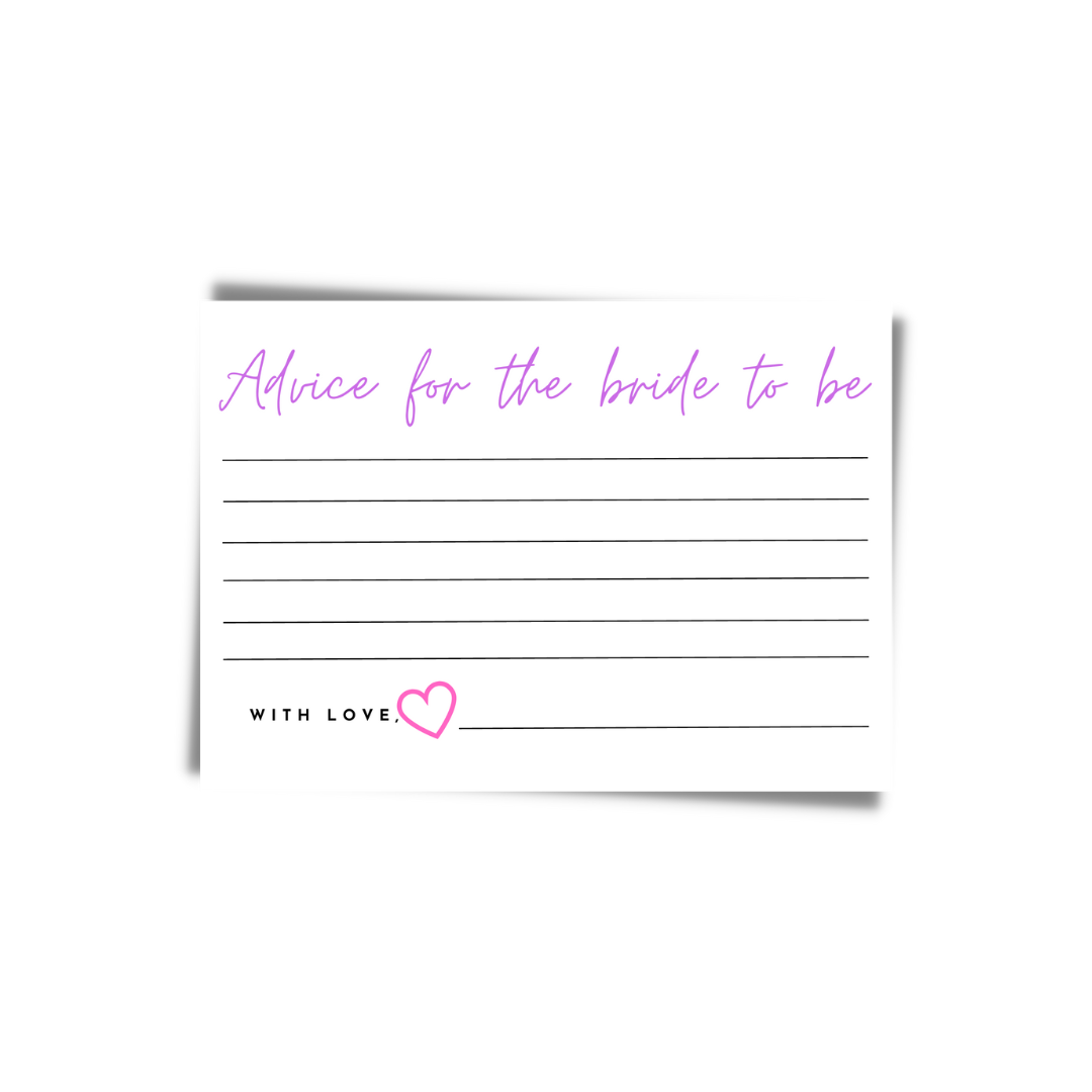 Advice for the Bride To Be Cards