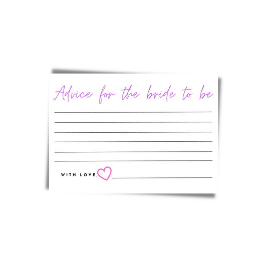 Advice for the Bride To Be Cards