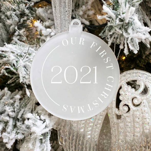 Our First Christmas 2021 Ornament - Frost Acrylic