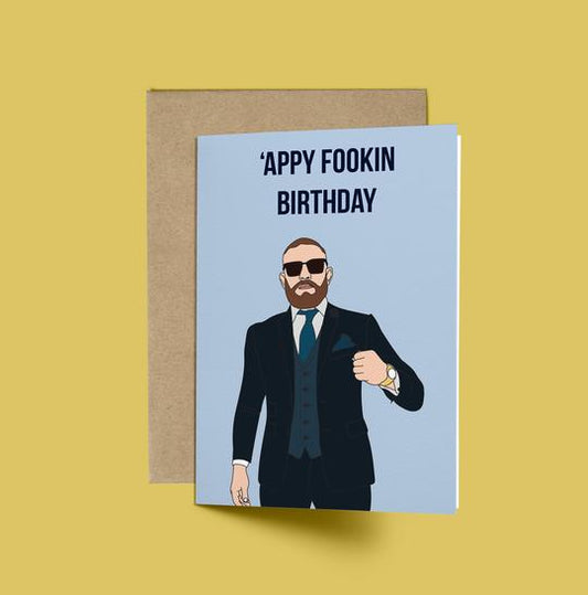 Conor McGregor 'Appy Fookin Birthday Card